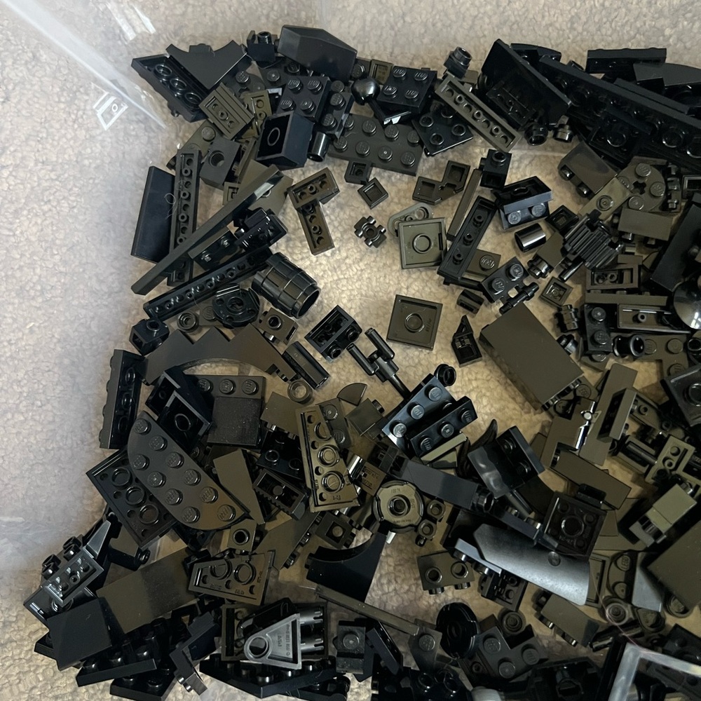 LEGO Small Black Accessories , Spare Parts And Small Brick Pieces. 1 Lbs - Picture 11 of 12